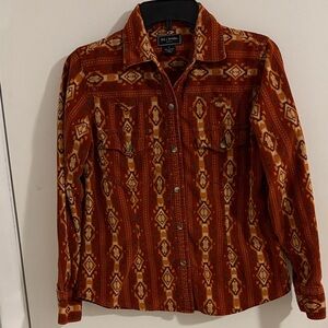 Bit & Bridle Rust Geometric Shirt